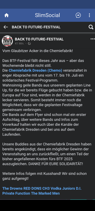 Text vom BTF Festival zum ganzen Ablauf