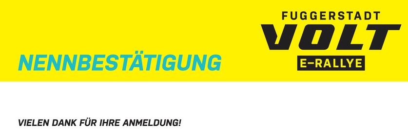 Nennbestätigung als Anmeldung zur Rallye