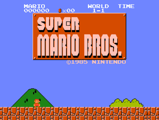 Super Mario Bros Game Select screen
