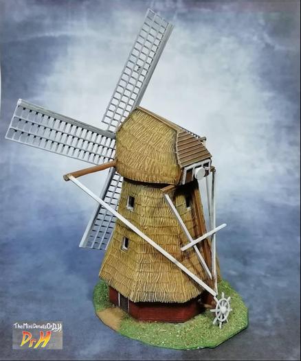 Rear right of the N-gauge windmill.
