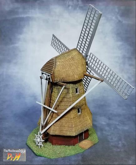 Rear left of the N-gauge windmill.