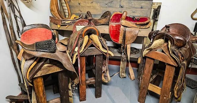 Saddles in the MonDak Heritage Center.