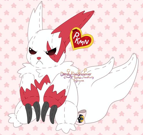 the pokemon zangoose as a marketable plushie, aka a beanie baby DHGFKDFSHGLDHFG