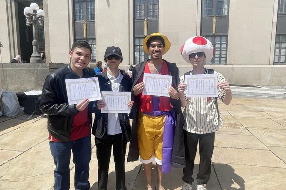 Japanese Language Students Win Award at Competitive State Video Skit Contest