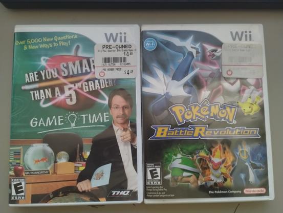 Nintendo Wii - Are you smarter than a 5th Grader? Game Time and Pokemon Battle Revolution.