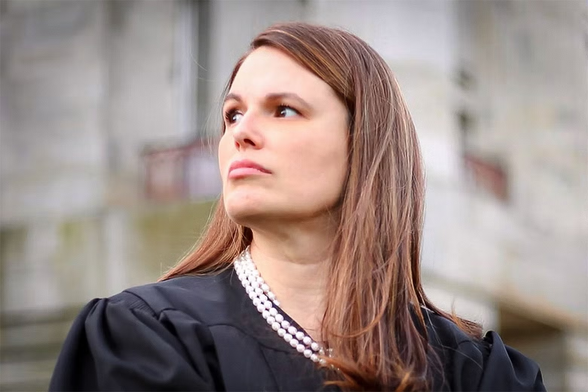 Justice Allison Riggs won her election, but that victory is under threat. Riggs for Our Courts