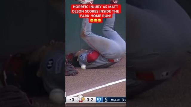 TYLER CALLIHAN HORRIFIC INJURY ON CATCH! #tylercallihan #reds #shorts #mlb #injury #mattolson