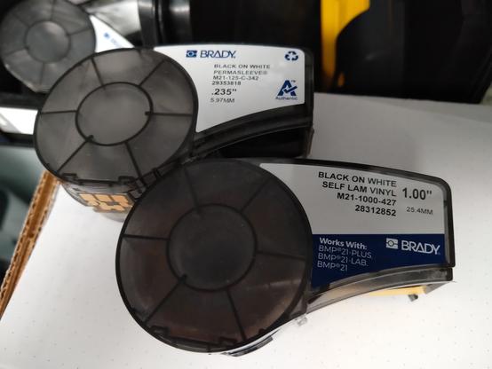 Two label tape cartridges