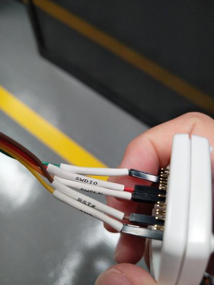Custom printed heat shrink on swd connector