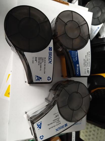 Different colored label cartridges