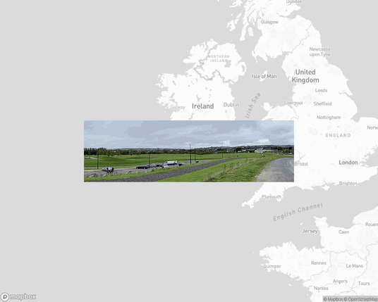 A photo of or from a park from the linked website, overlaid on a cropped world map where it's located.