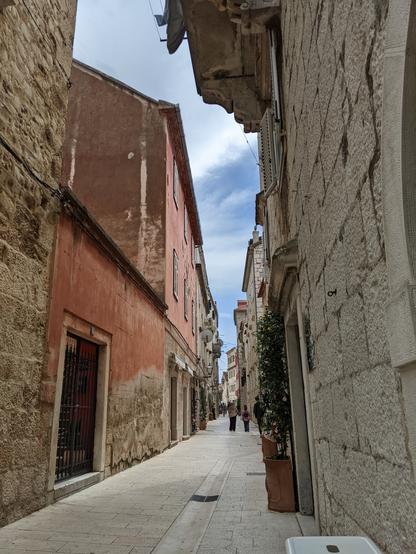 Dalmatian historic town narrow alleyways