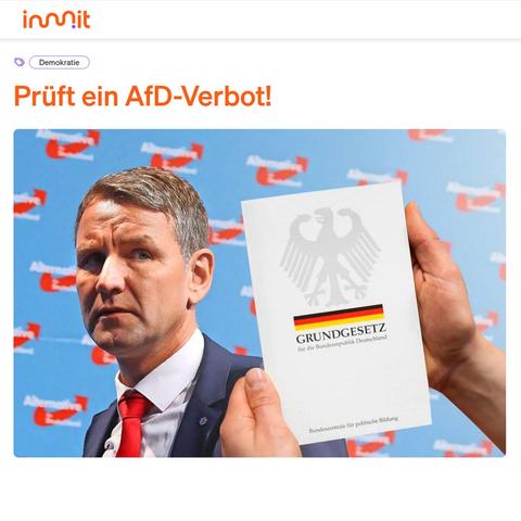 Petitions-Bild "Prüft ein AfD-Verbot!"