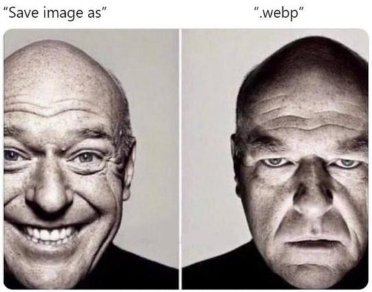 Meme about webp image format