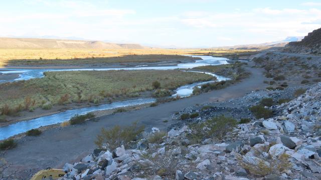 Der Rio Grande in der Dämmerung