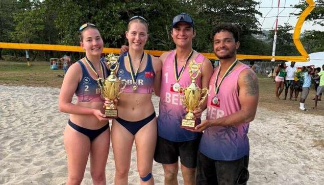 Hailey Moss, Megan Hands, Benjamin Barnett and Sean Tucker with silver medals.jpg