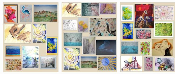 Bilder, die ich für  den #abstractapril gemalt und zusammengestellt habe.