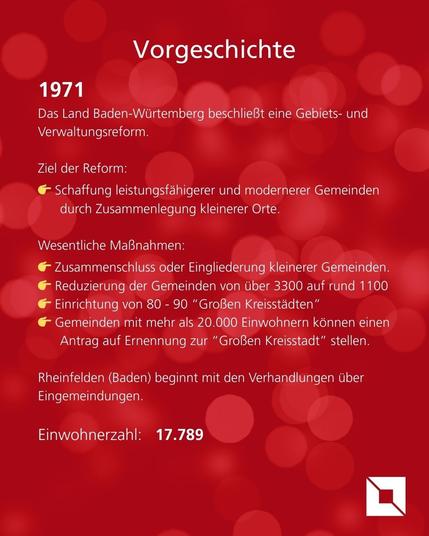 Große Kreisstadt Rheinfelden - Vorgeschichte 1971