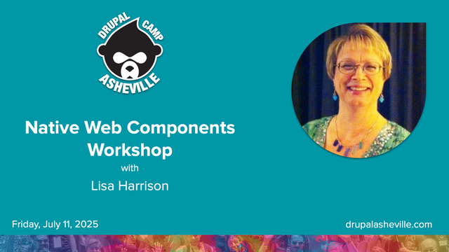 Native Web Components Workshop media card with Lisa harrison's hedshot