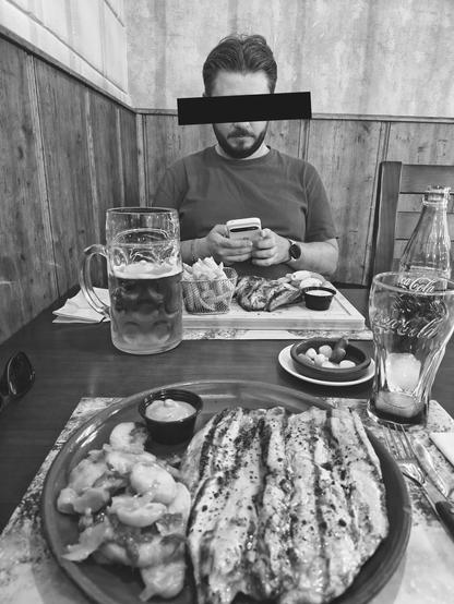 Plates of food on a table