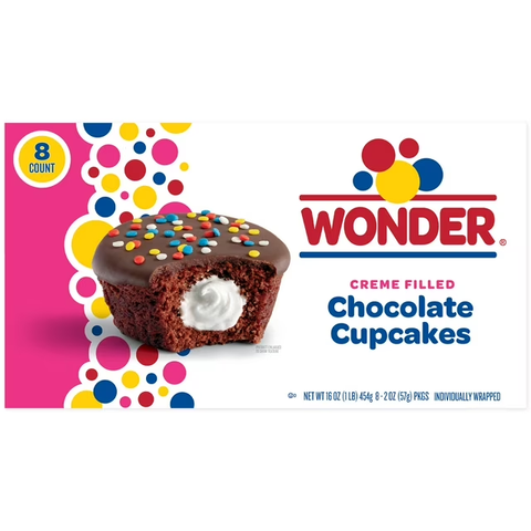 Wonder cupcakes.  Topped with sprinkles!