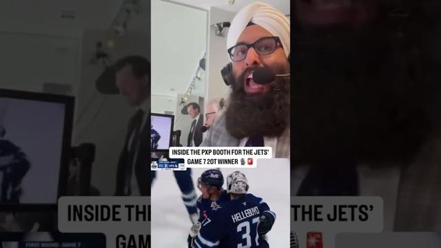 Inside The Commentary Booth For Jets Epic 2OT Goal In Game 7 🔊