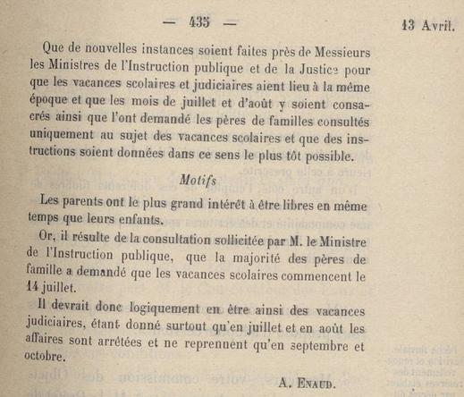 Extrait dactylographié d'un rapport présenté au conseil général des Côtes-du-Nord le 11 avril 1904