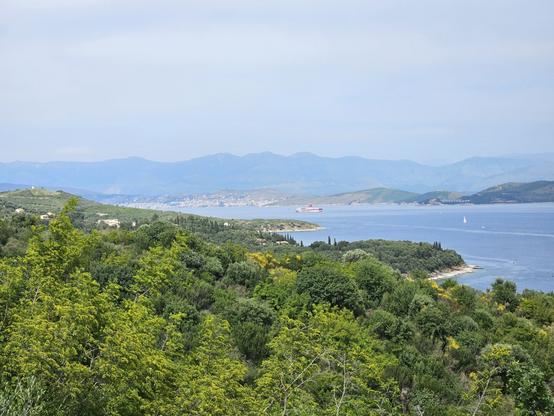 Picture overlooking Albanian coast from Corfu