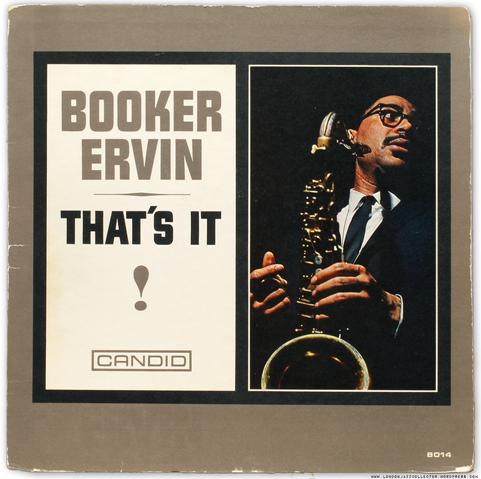 Jazz album cover with a jazz man with his tenor sax