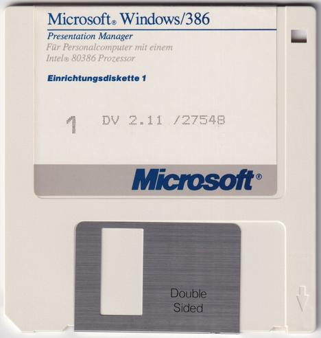 Microsoft Windows/386, Version 2.11, Deutsch

Installationsdiskette Nr. 1