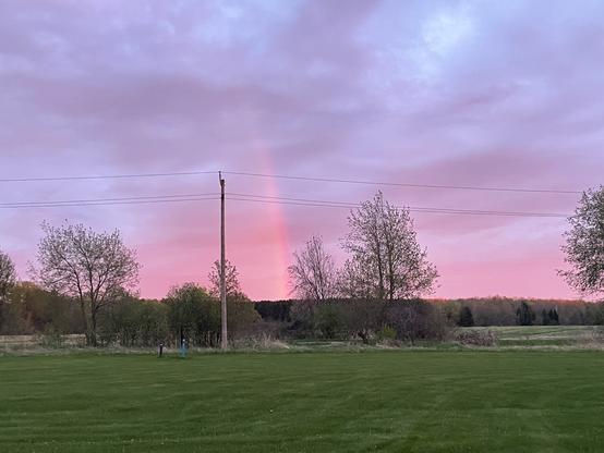 A photo of a Rainbow and Sunset, PrinceEdwardCounty, Ontario / May 6/25