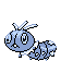 pixel art of shiny scatterbug in the pokemon gold/silver style