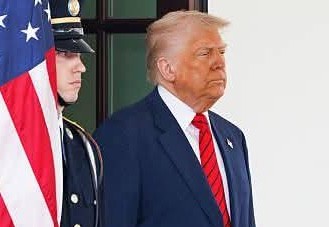 Trump with such a contrast of spray tan to skin that it's hysterical.