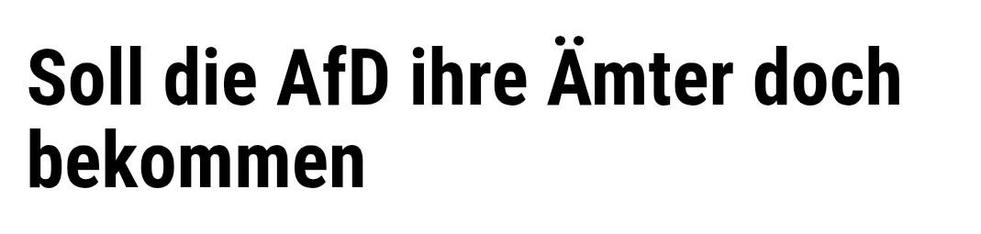 Bayerischer Rundfunk:
Soll die AfD ihre Amter doch bekommen.
03.05.2025