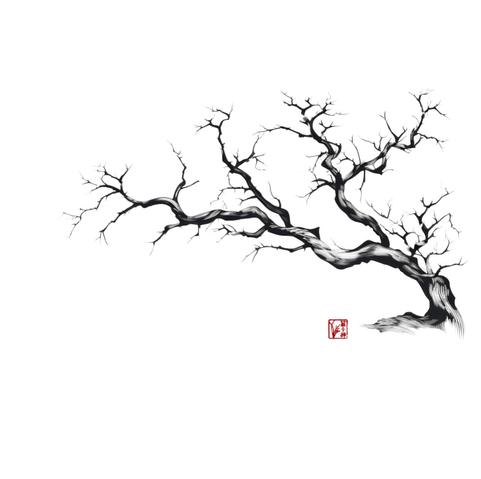 The Bare Orchard 
I wandered into a dormant orchard, the skeletal branches of the apple trees reaching toward the overcast sky. The ground was hard, dusted with frost, and the air was laced with the faint scent of decaying leaves. A farmer pruning one of