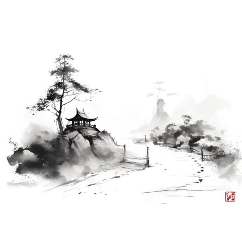 The Hidden Path 
The sun hung low in the sky as I wandered through a dense grove of trees. The faint sound of water led me to a stream, its surface shimmering like liquid silver. There, a young woman sat cross-legged, her eyes closed in meditation. “Join