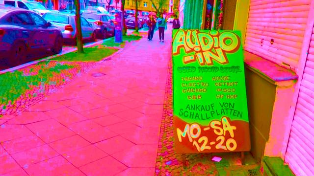audio-in record store street label in Berlin