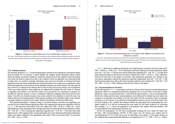 Other results from Study 1 (pages 9 and 10)