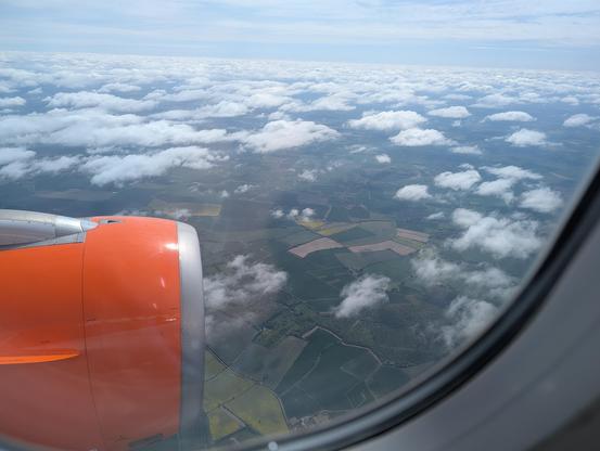 Sky view from the airplane