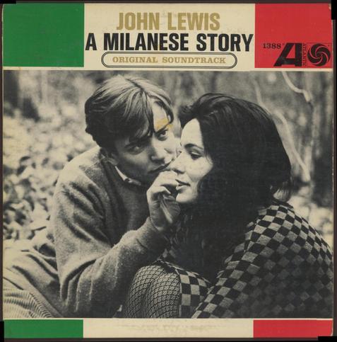 An LP cover with a scene from a film featuring a man and a woman