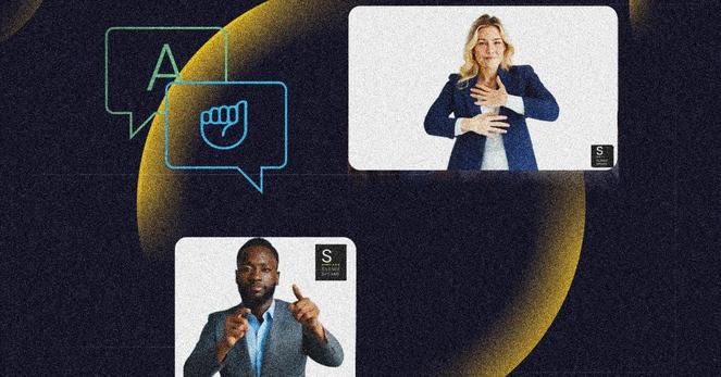 Image from article showing AI generated ASL interpreters.