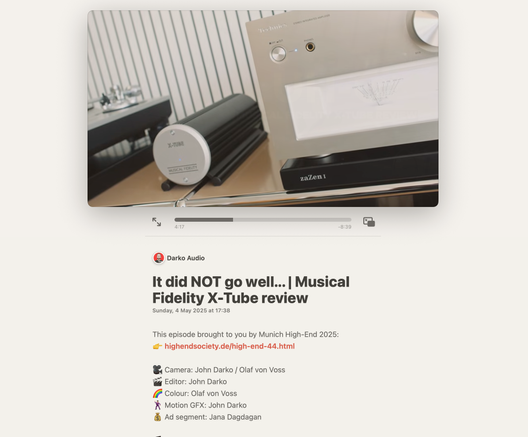 A screenshot from the Reeder app for iOS and MacOS, showing a video playing at the top, plus the video information listed below.