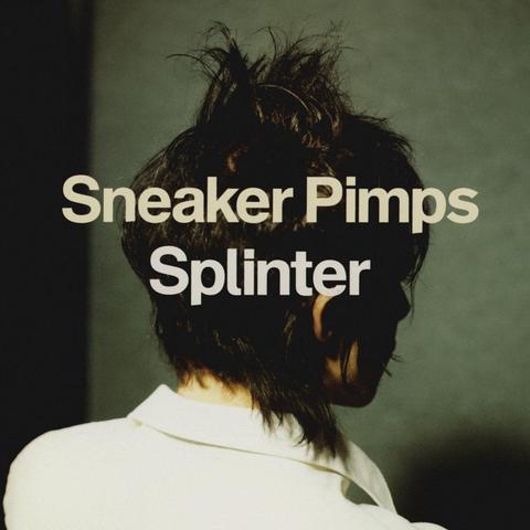 The cover art for the album Splinter by Sneaker Pimps.

The main image is a photo of singer Chris Corner, who is facing away from the camera, you can only see a silhouette of the side of his face. He's wearing a white shirt (might be a karate gi, thinking about, he's wearing one in the Low Five video and artwork, and I think this is from the same shoot). 

The band name and album title are displayed in the centre of the image over Chris' head.
