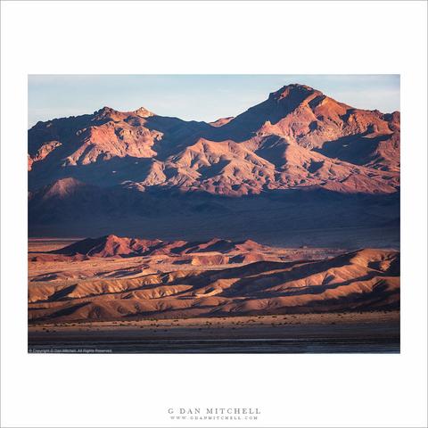 Desert mountains and morning shadows
