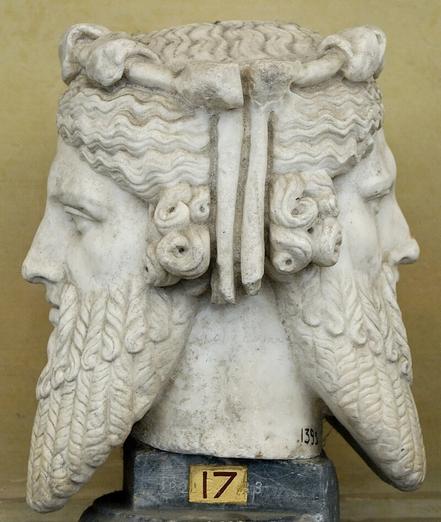 The Double Herm, a marble Roman statue depicting Janus' two faces.