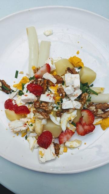 Plate with colorful food