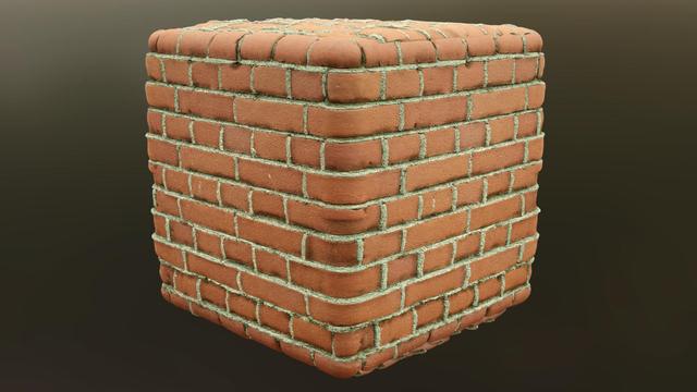 Brick material made with InstaMat from one of the phothos.