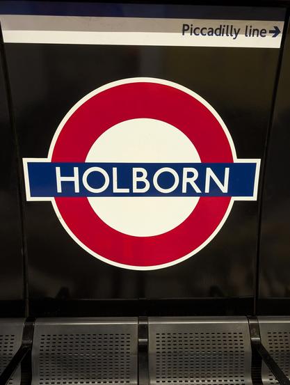 Holborn tube station in London.
