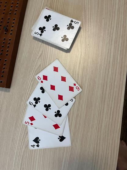 Cribbage hand of 4566 with a 5 starter.