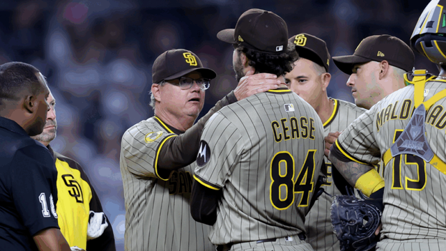Dylan Cease injury: Padres 'not overly concerned' after star leaves start vs. Yankees with cramp